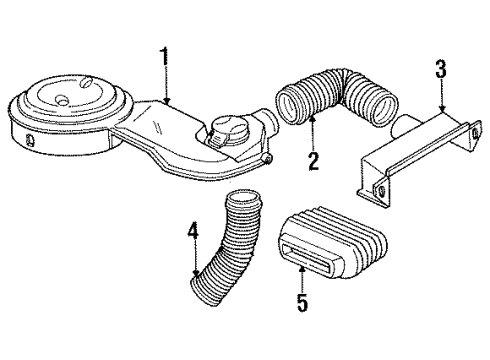 1986 Pontiac Grand Am Air Intake Sensor Asm, Mass Air Flow Diagram for 25007540