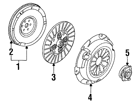 1998 Ford Escort Clutch & Flywheel Flywheel Diagram for XS4Z6375AA