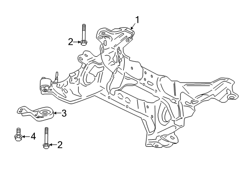 2020 Lincoln Continental Suspension Mounting - Rear Front Bracket Diagram for G3GZ-5084-B