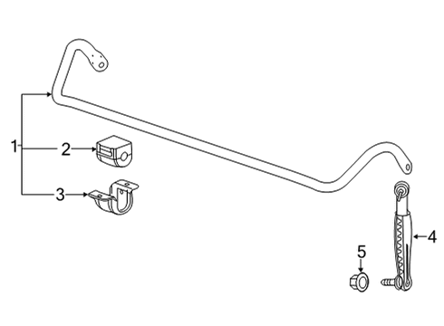 2022 Cadillac CT4 Stabilizer Bar & Components - Front Stabilizer Bar Diagram for 84143824