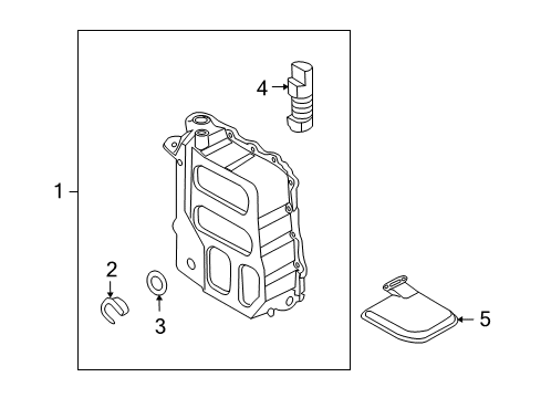 2010 Hyundai Santa Fe Automatic Transmission Cover-Valve Body Diagram for 452803B000