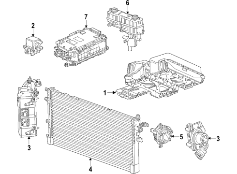 2014 Chevrolet Spark EV Hybrid Components, Battery, Cooling System Cable Assembly Diagram for 24278342