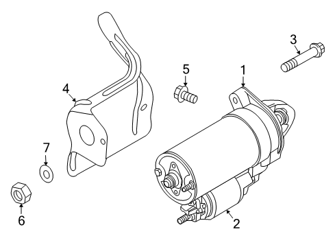 2012 BMW Z4 Starter Solenoid Switch Diagram for 12417562499