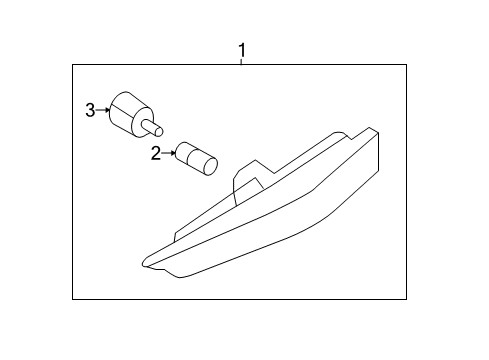 2012 Kia Soul Side Marker Lamps Lamp Assembly-Front Turn Signal Diagram for 923022K000