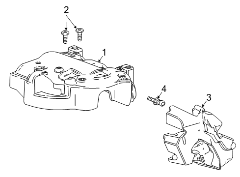 2020 GMC Acadia Engine Appearance Cover Insulator Diagram for 12680066