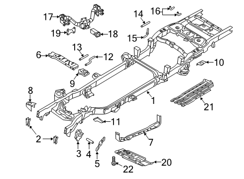 2020 Ram 2500 Frame & Components Rod-Exhaust Pipe Support Diagram for 68359291AA