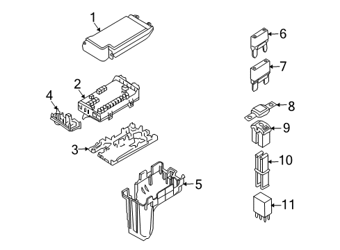 2007 Lincoln MKX Fuse & Relay Junction Block Diagram for 7T4Z-14448-A