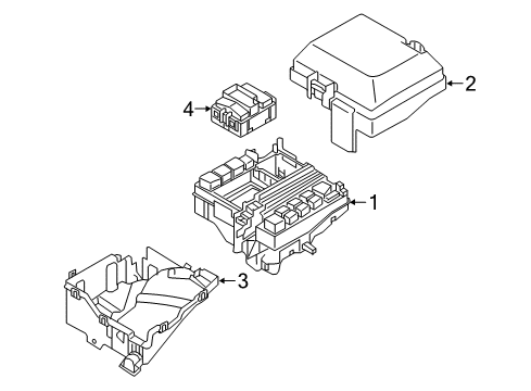 2019 Hyundai Sonata Fuse & Relay Pcb Block Assembly Diagram for 91950-C1655