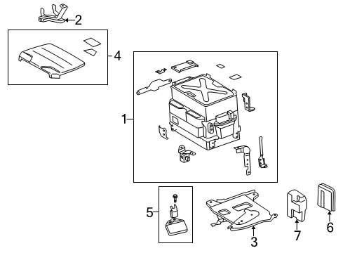 2011 Toyota Camry Electrical Components Inverter Upper Cover Diagram for 51470-33010