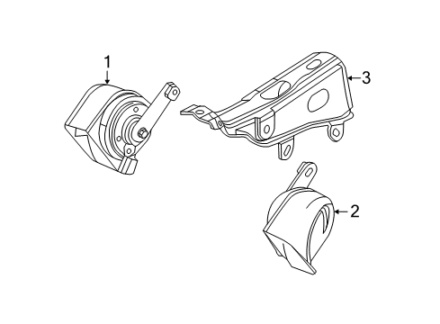 2016 Acura RDX Horn Bracket, Horn Diagram for 71127-TX4-A50