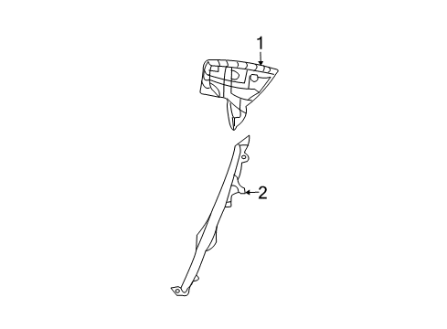 2007 Hyundai Accent Interior Trim - Quarter Panels Trim Assembly-Rear Wheel House LH Diagram for 85880-1E050-QS