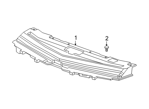 2021 Cadillac XT6 Splash Shields Sight Shield Diagram for 84240994