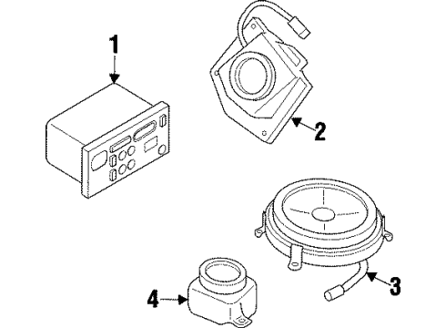 1997 Pontiac Grand Prix Sound System Speaker Asm-Radio Front Side Door Diagram for 16199821