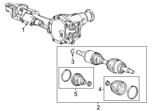 2017 GMC Canyon Axle & Differential - Front Front Driver Side Half-Shaft Assembly Diagram for 84275039