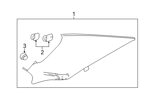 2016 Chevrolet Malibu Limited Interior Trim - Quarter Panels Upper Quarter Trim Diagram for 23247238