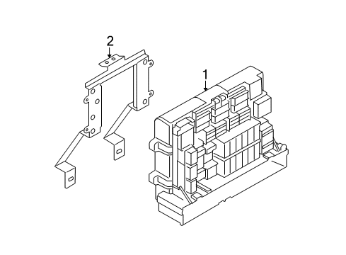 2007 BMW 328xi Fuse & Relay Power Distribution Box, Front Diagram for 61146978271