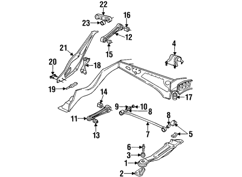 1995 Volvo 940 Wiper & Washer Components Rod Asm, Hood Open Asst Diagram for 1259327