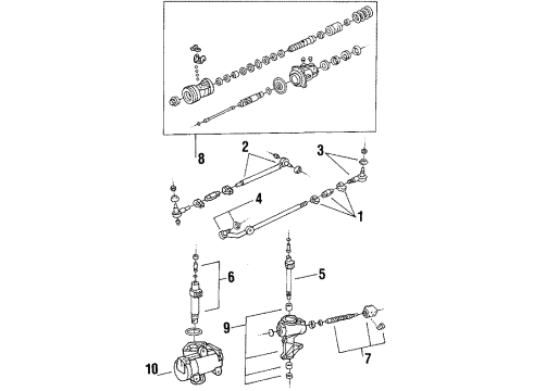 1985 Ford F-350 Steering Column & Wheel, Steering Gear & Linkage Outer Tie Rod Diagram for EOTZ3A131E