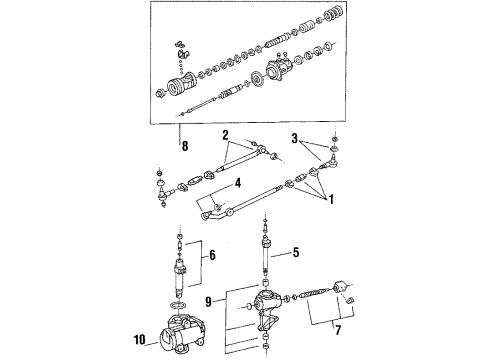 1985 Ford F-350 Steering Column & Wheel, Steering Gear & Linkage Upper Shaft Diagram for E8TZ-3B676-A