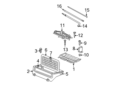 2008 Dodge Durango Interior Trim - Rear Body Screw-TORX Head Diagram for 6509085AA