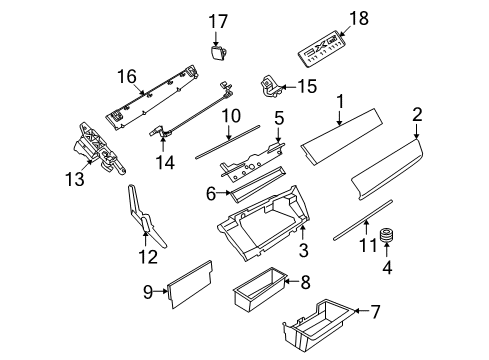 2011 BMW X6 Glove Box Cover-Dependent on vehicle options Diagram for 51167161768