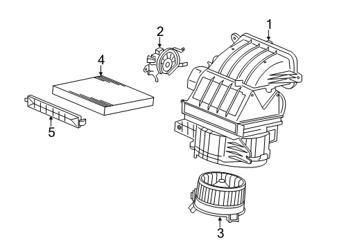 2017 Acura ILX A/C & Heater Control Units Blower Sub-Assembly Diagram for 79305-TX6-A42