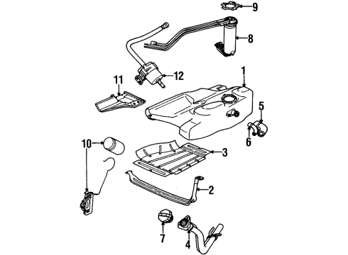 1997 Saturn SC2 Senders Fuel Sender Control Module Assembly Diagram for 21015072