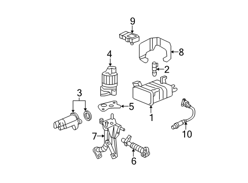 2006 Buick Lucerne Emission Components Bracket-Engine Wiring Harness Shield Diagram for 12610738