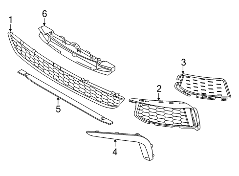 2019 BMW 530i Grille & Components Left Finisher Diagram for 51118064979