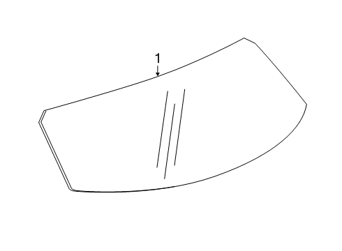 2020 Chevrolet Blazer Lift Gate - Glass & Hardware Lift Gate Glass Diagram for 84461622