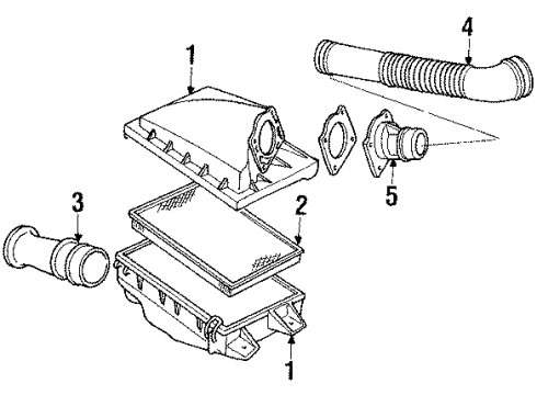 1990 Lincoln Town Car Ignition System Distributor Assembly Diagram for E6AZ-12127-D