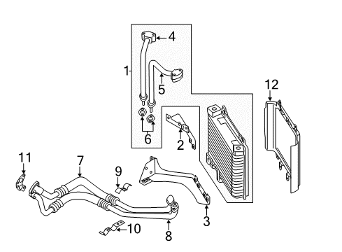 2017 Nissan GT-R Engine Oil Cooler Element Cooler Diagram for 21355-JF00B