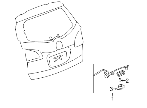 2011 Buick Enclave License Lamps License Lamp Diagram for 20890648