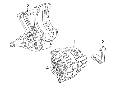 1999 Chevrolet Corvette Alternator Voltage Regulator Diagram for 12533439
