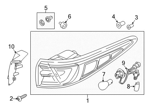 2020 Kia Sportage Bulbs Lamp Assembly-Rear COMBI Diagram for 92402D9510