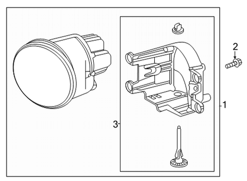 2021 Toyota 4Runner Fog Lamps Bracket, Fog Lamp, R Diagram for 81219-48051