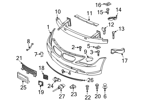 2005 BMW 645Ci Automatic Temperature Controls Fillister Head Screw Diagram for 07146959896