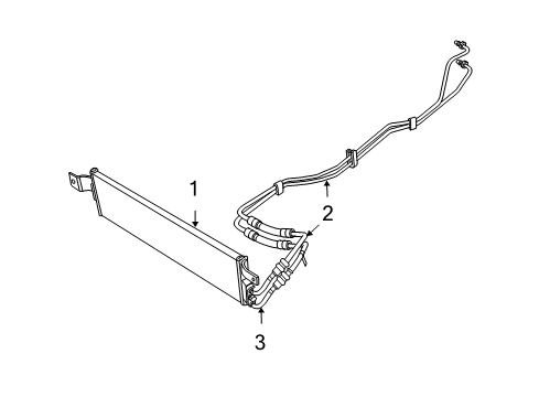 2007 Jeep Wrangler Trans Oil Cooler Line-Oil Cooler Pressure And Ret Diagram for 68003503AA