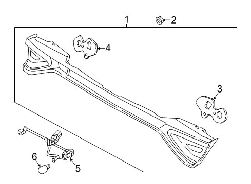 2021 Kia Stinger Bulbs Pad-Rear Combination Diagram for 92454J5000