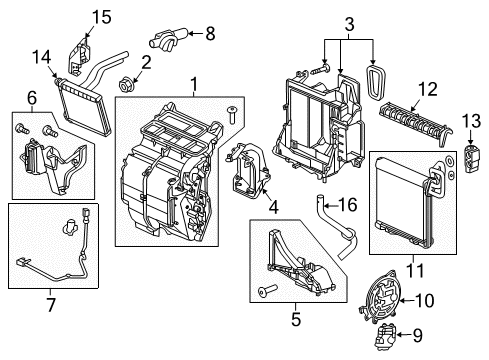 2016 Honda HR-V A/C & Heater Control Units SWITCH ASSY Diagram for 79602-T7W-A84