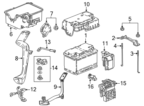 2020 Honda Odyssey Battery Cable Assy., Starter Diagram for 32410-THR-A00