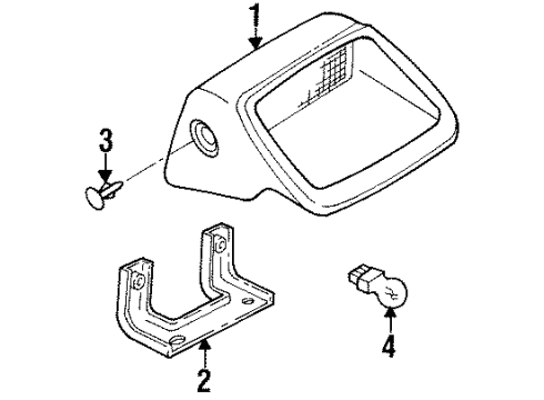 2001 Ford Escort High Mount Lamps High Mount Lamp Diagram for F8CZ-13A613-AAB