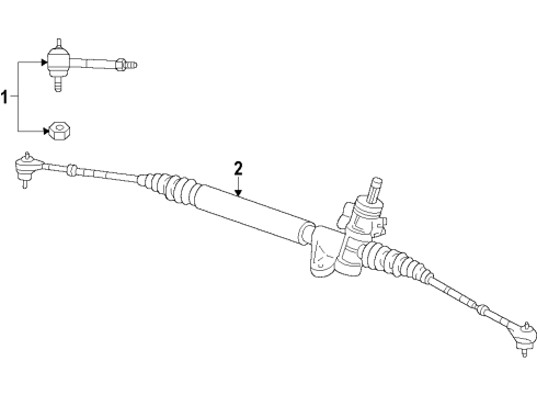2013 Chrysler 200 P/S Pump & Hoses, Steering Gear & Linkage Gear-Rack And Pinion Diagram for 5154741AB