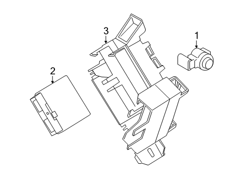 2017 BMW M4 Electrical Components Bracket For Module Diagram for 66336854515