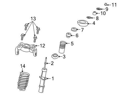 2006 Dodge Stratus Struts & Components - Front Front Suspension-Spring Left Diagram for 4879244AA
