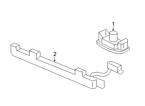 2019 Honda Passport High Mounted Stop Lamp, License Lamps LIGHT, H/M STOP Diagram for 34270-TGS-A01