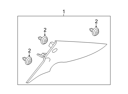 2017 Honda Accord Interior Trim - Quarter Panels Garnish Assy., R. RR. Pillar *NH167L* (GRAPHITE BLACK) Diagram for 84131-T2A-A01ZC