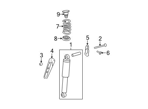 2015 GMC Acadia Shocks & Components - Rear Absorber Asm-Rear Shock Diagram for 22937122