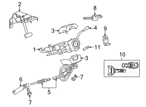 2006 Dodge Ram 1500 Switches Shifter-Gearshift Diagram for 5057491AA