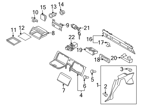 2005 Nissan 350Z Lift Gate Switch Assembly-Trunk Opener Cancel Diagram for 25380-10V00